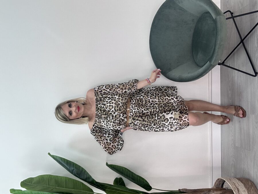 Vestido gasa animal print