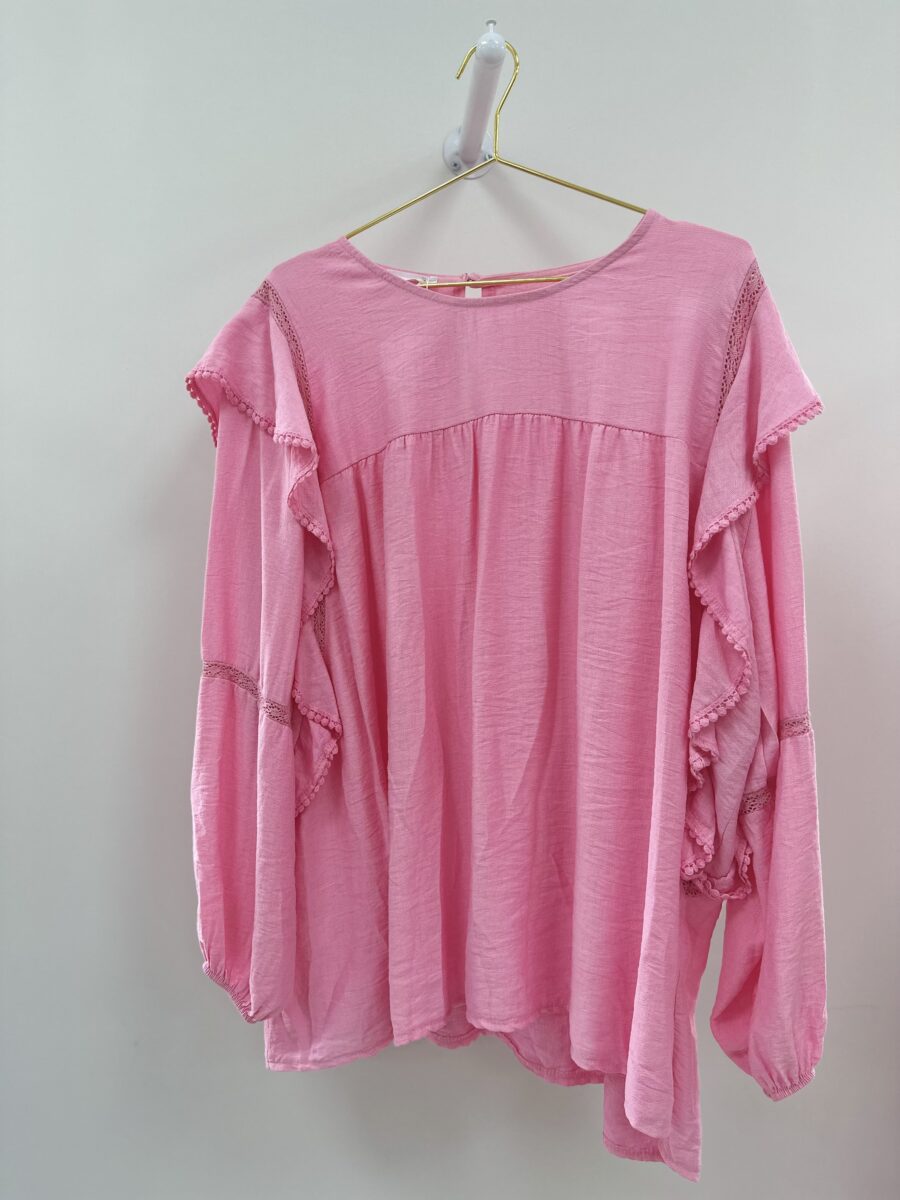 Camisa Camila rosa ( talla Grande)