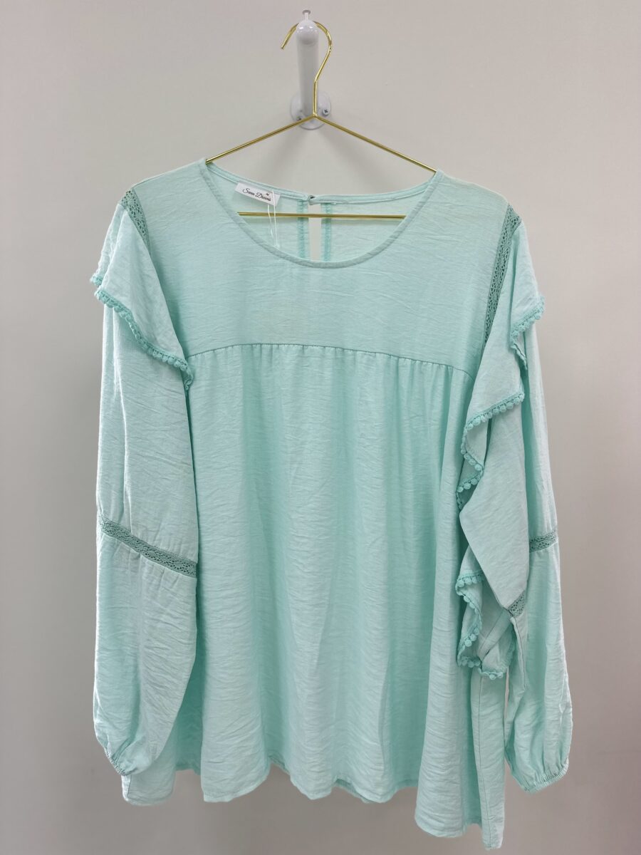 Camisa Camila turquesa ( talla grande)